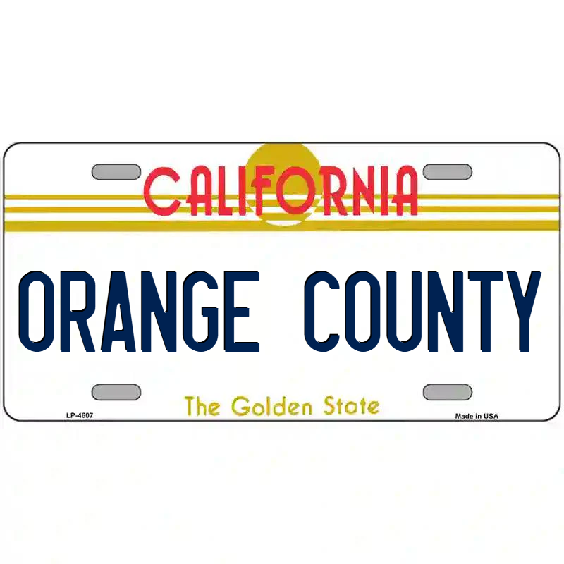 Orange County California Metal Sign