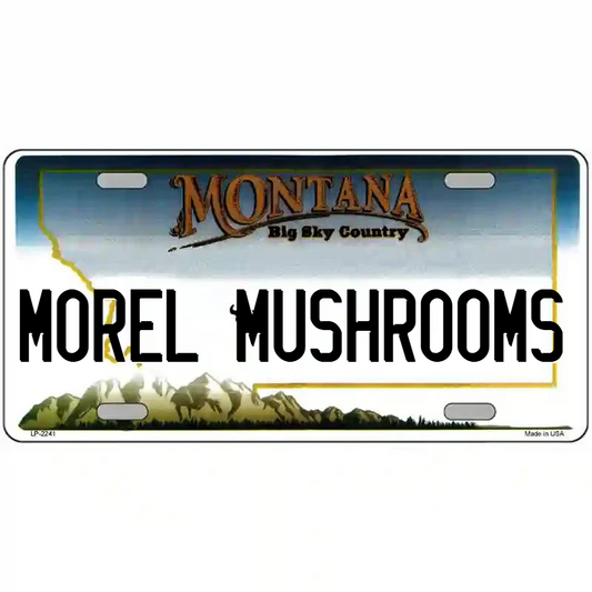 Morel Mushrooms Montana Metal Sign
