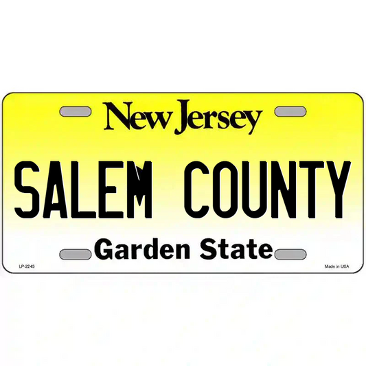Salem County New Jersey Metal Sign