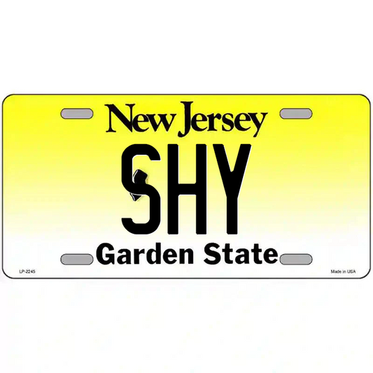 Shy New Jersey Metal Sign