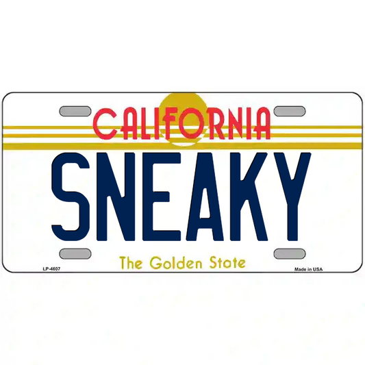 Sneaky California Metal Sign