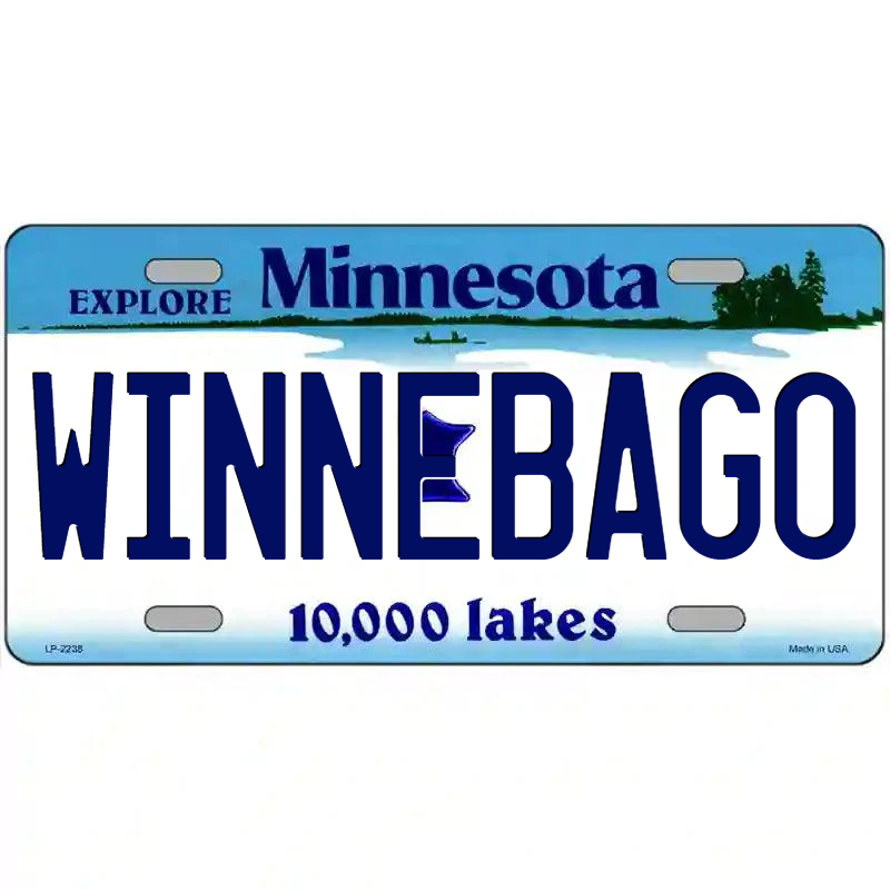Winnebago Minnesota Metal Sign