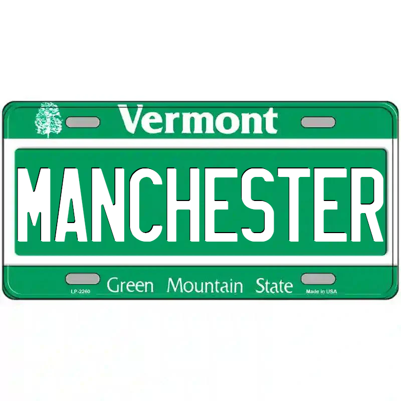 Manchester Vermont Metal Sign