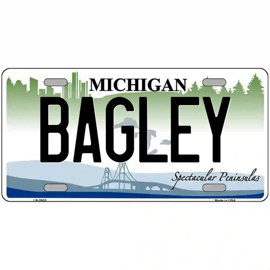 Bagley Michigan Metal Sign