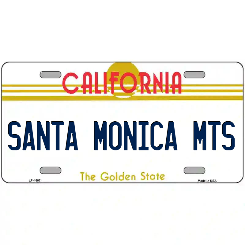 Santa Monica Mountains California Metal Sign