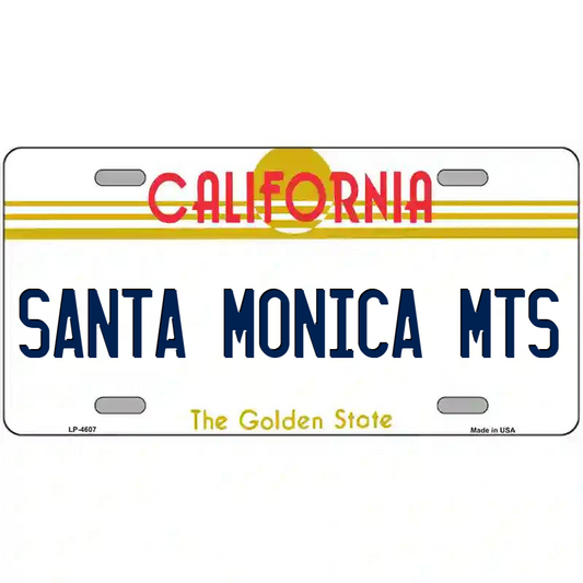 Santa Monica Mountains California Metal Sign