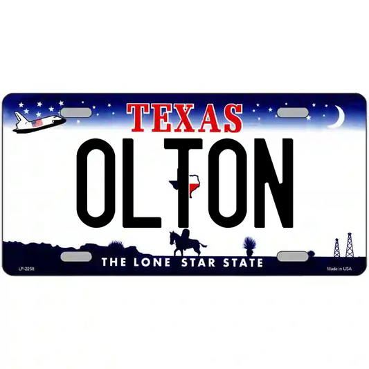 Olton Texas Metal Sign