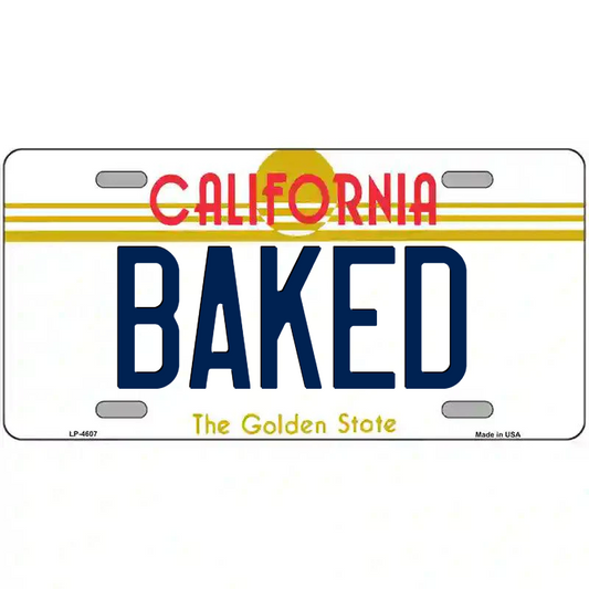 Baked California Metal Sign