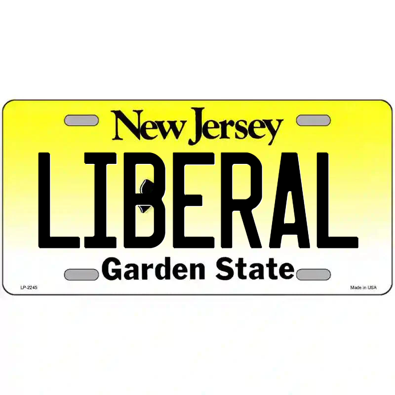 Liberal New Jersey Metal Sign