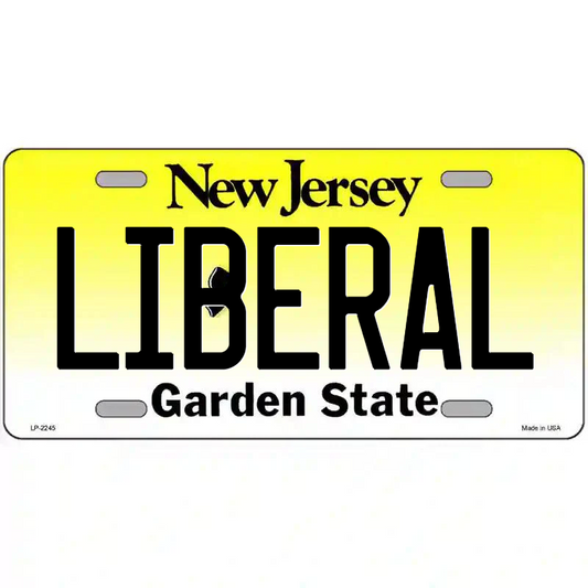 Liberal New Jersey Metal Sign