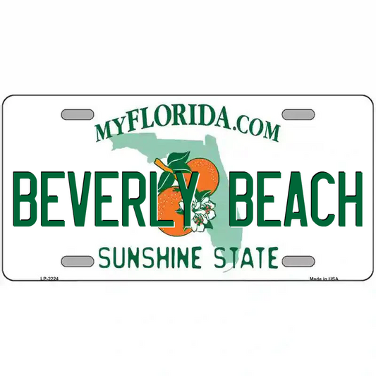 Beverly Beach Florida Metal Sign
