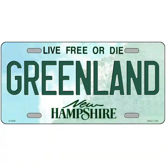 Greenland New Hampshire Metal Sign