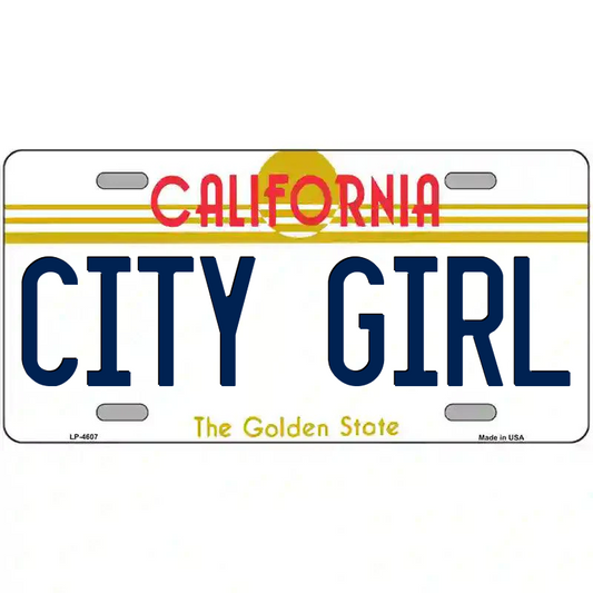 City Girl California Metal Sign