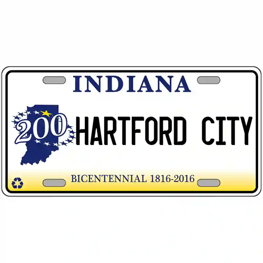 Hartford Indiana Bicentennial Metal Sign