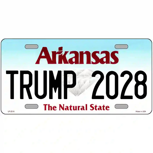 Trump 2028 Arkansas Metal Sign
