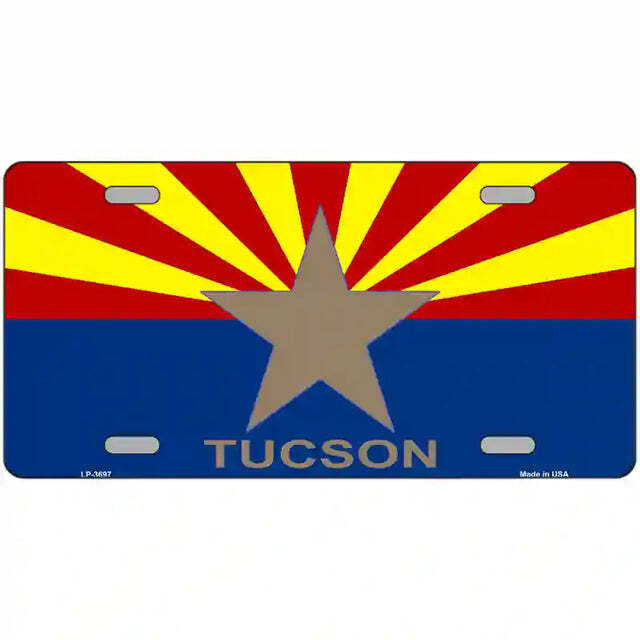 Tuscon Arizona Flag Metal Sign