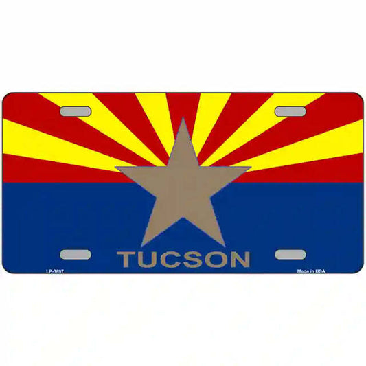 Tuscon Arizona Flag Metal Sign