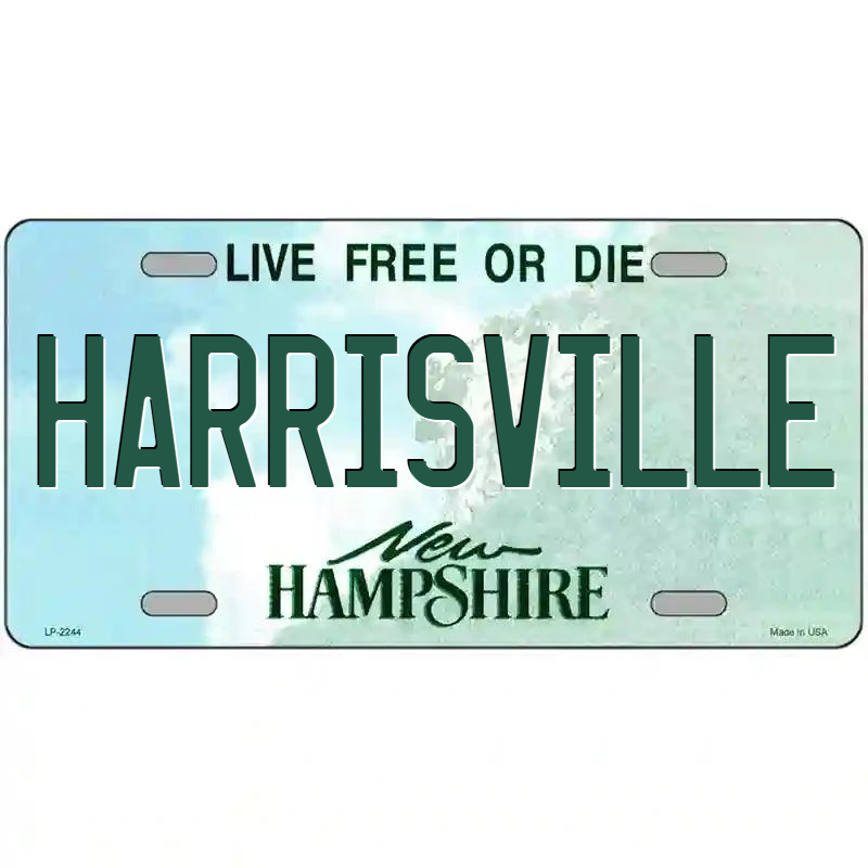Harrisville New Hampshire Metal Sign
