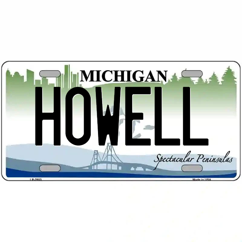 Howell Michigan Metal Sign