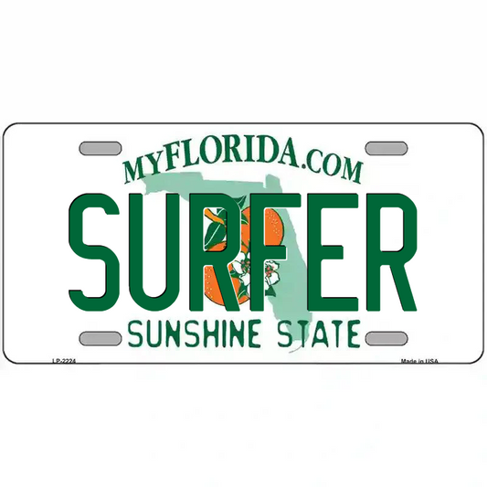 Surfer Florida Metal Sign