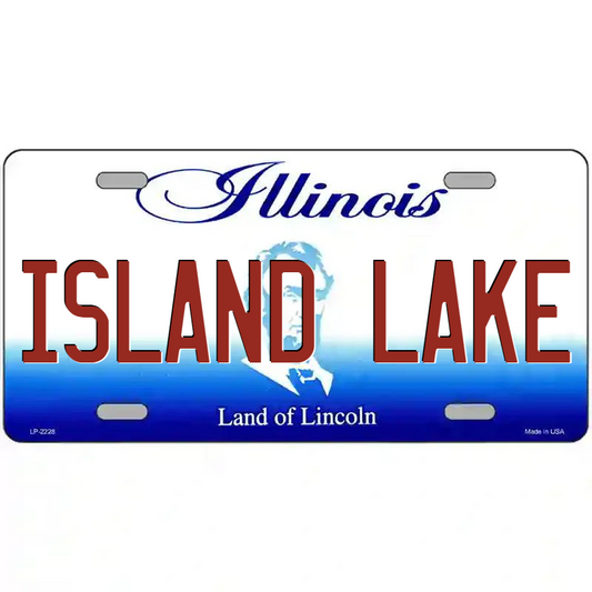 Island Lake Illinois Metal Sign