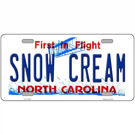 Snow Cream North Carolina Metal Sign