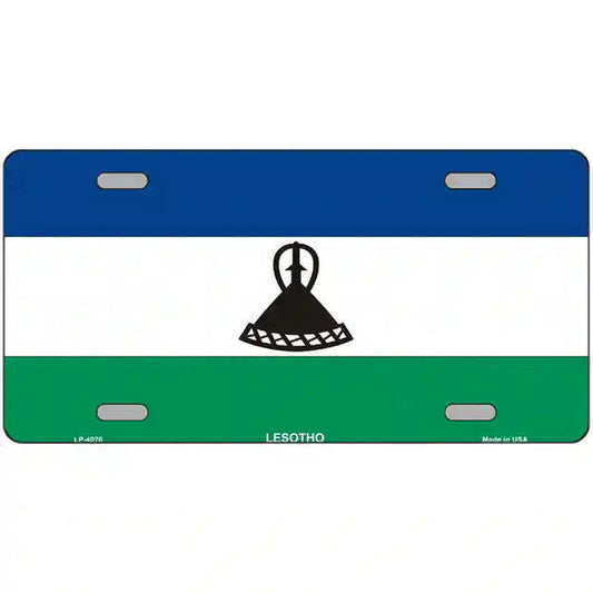 Lesotho Flag Metal Sign