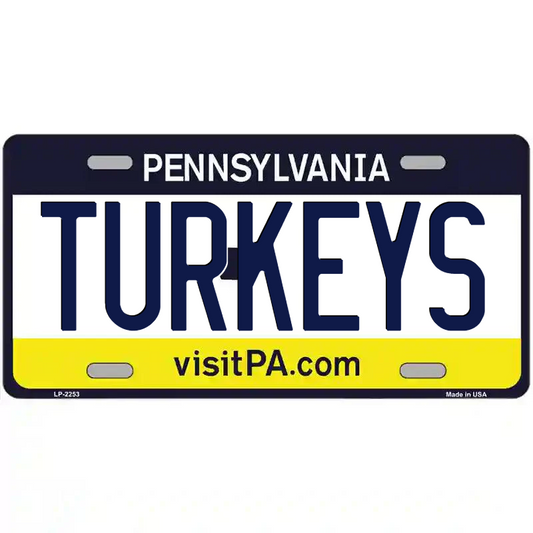 Turkeys Pennsylvania Metal Sign
