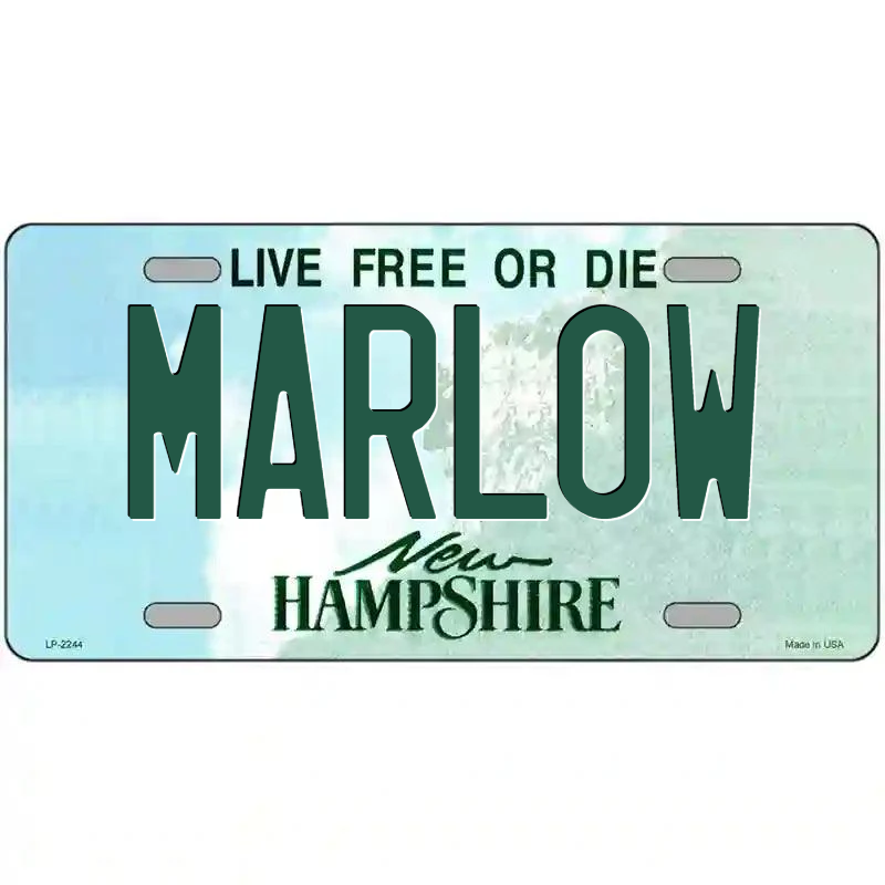Marlow New Hampshire Metal Sign