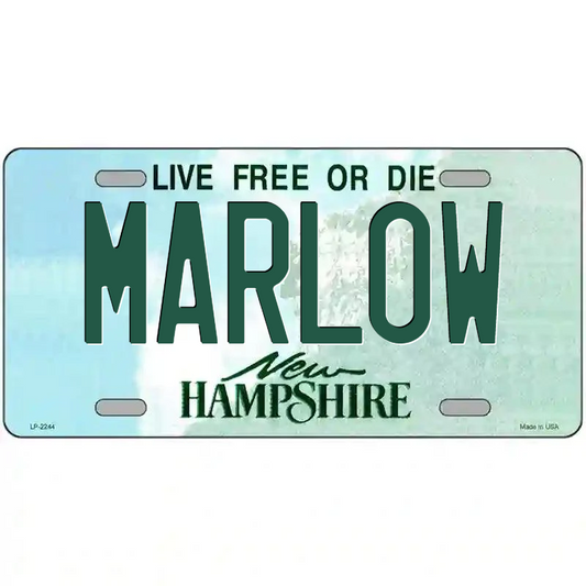 Marlow New Hampshire Metal Sign