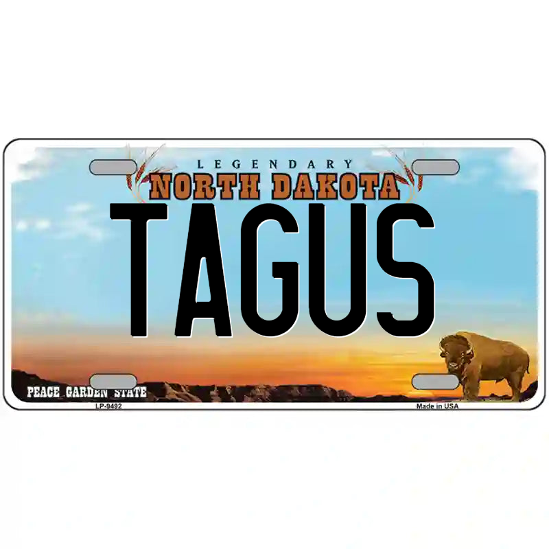 Tagus North Dakota Metal Sign