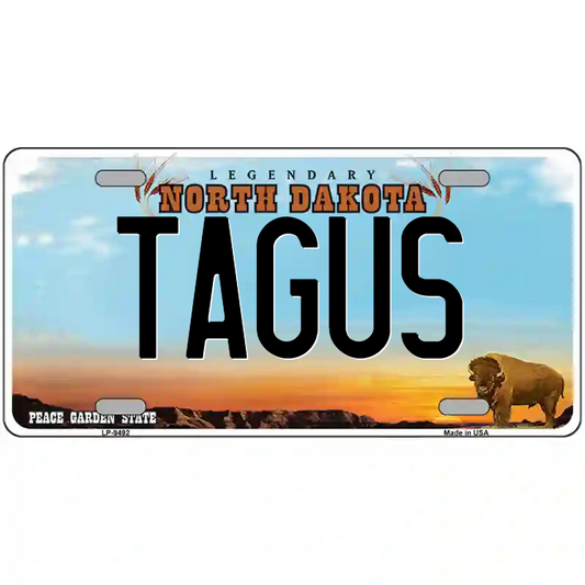 Tagus North Dakota Metal Sign