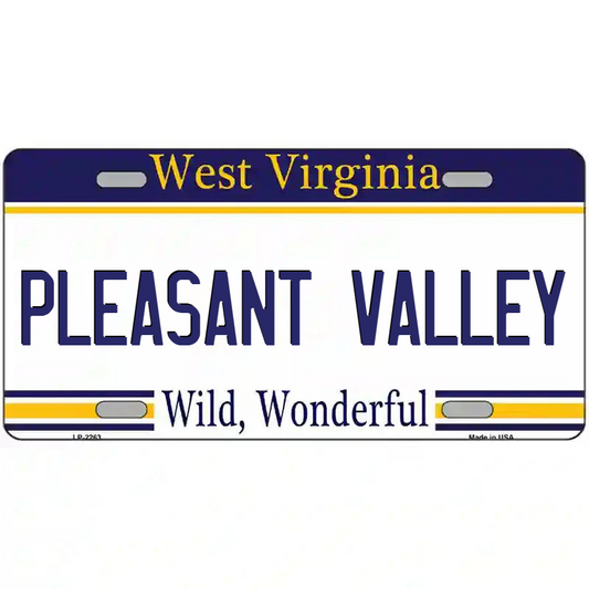 Pleasant Valley West Virginia Metal Sign