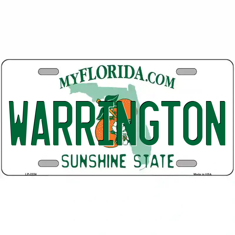 Warrington Florida Metal Sign
