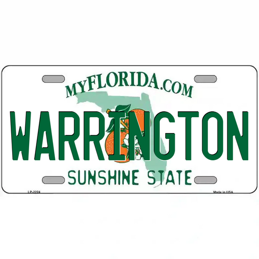 Warrington Florida Metal Sign