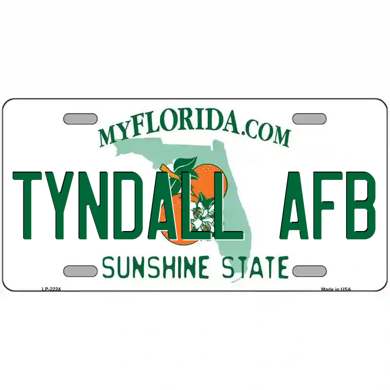 Tyndall AFB Florida Metal Sign
