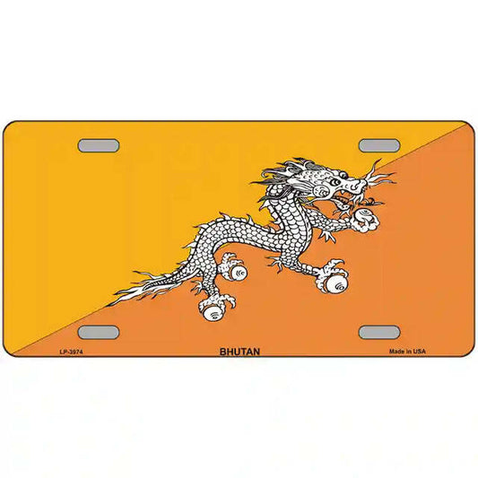 Bhutan Flag Metal Sign