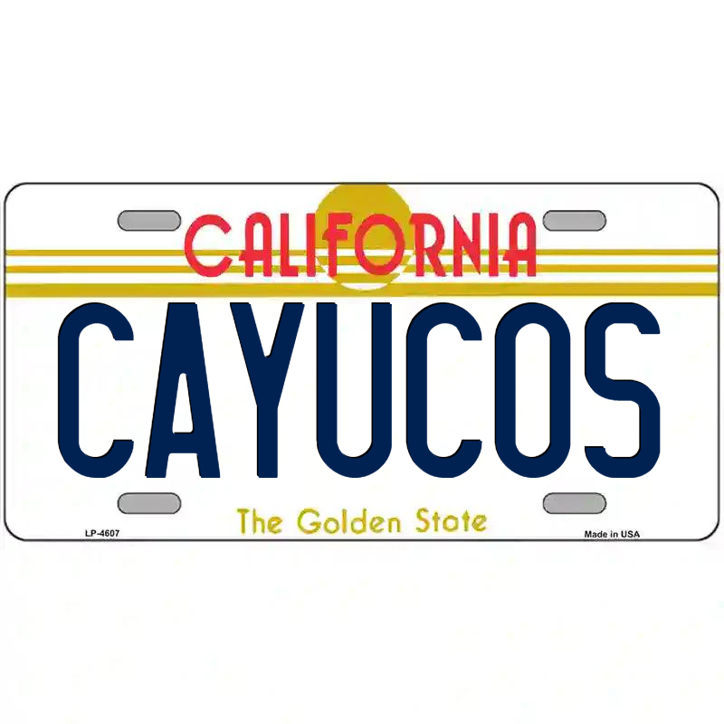 Cayucos California Metal Sign