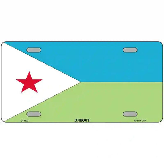 Djibouti Flag Metal sign