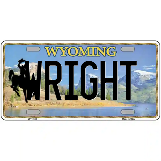 Wright Wyoming Metal Sign