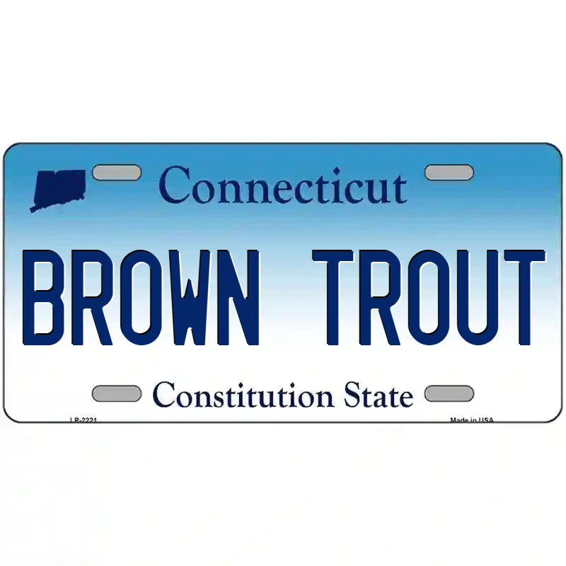 Brown Trout Connecticut Metal Sign
