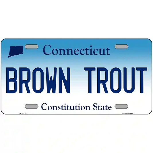 Brown Trout Connecticut Metal Sign