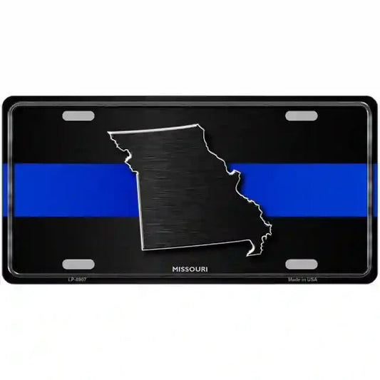 Missouri Thin Blue Line Metal Sign