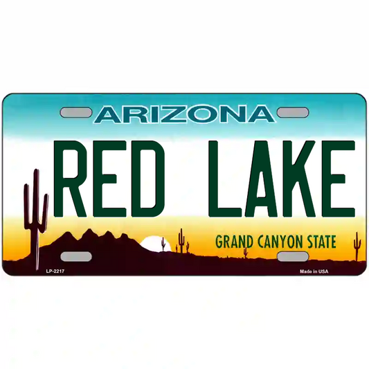 Red Lake Arizona Metal Sign