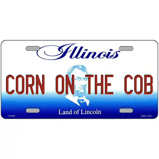 Corn on the Cob Illinois Metal Sign