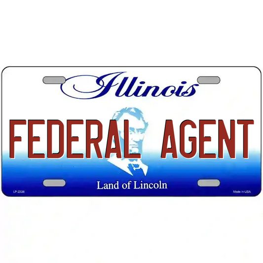 Federal Agent Illinois Metal Sign