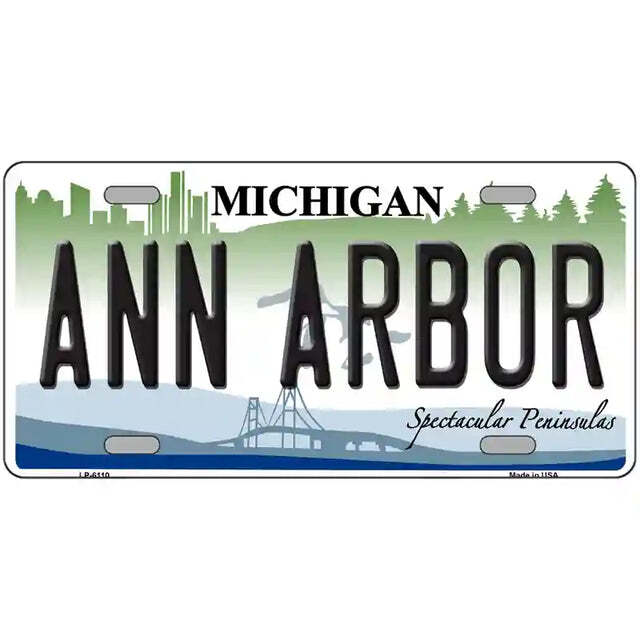 Ann Arbor Michigan Metal Sign