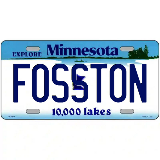 Fosston Minnesota Metal Sign