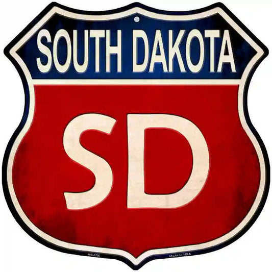 South Dakota Highway Shield Metal Sign