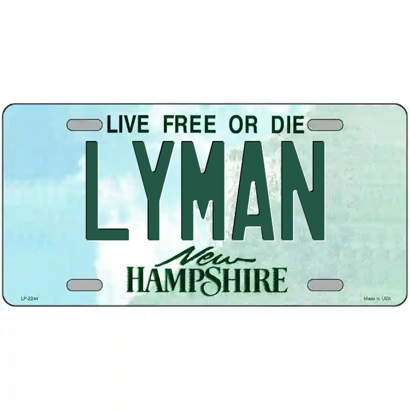 Lyman New Hampshire Metal Sign